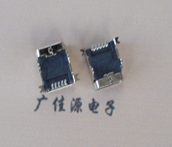西藏 MINI USB 5PF 90°SMT前插后贴电源接口