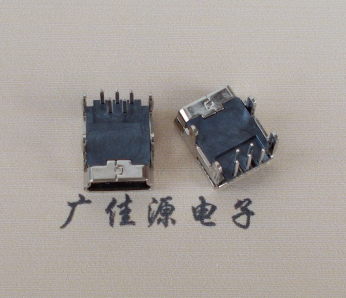 西藏Mini usb 5p接口,迷你B型母座,四脚DIP插板,连接器