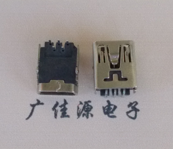 西藏MINI USB前两脚插座 90度卧式 端子DIP针脚定义