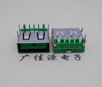 西藏5A大电流 快充接口 USB5p绿胶芯 常规母座