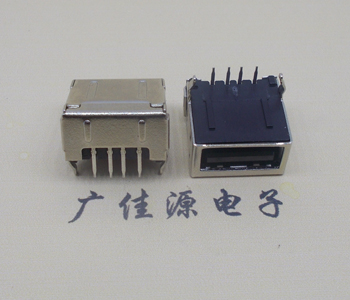 西藏usb 2.0插座 A型单层90度 包胶母座