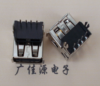 西藏USB插座 90度AF单层正向垫高9.3 DIP鱼叉脚