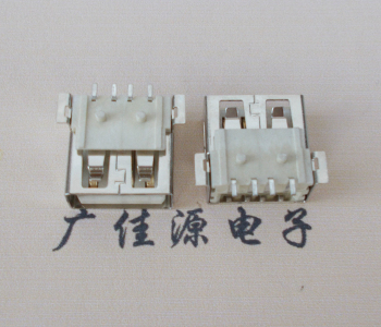 西藏USB AF方形脚 贴片母座 1.0/1.2柱子直边接口