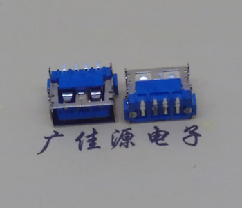 西藏AF短体10.0接口 蓝色胶芯 直边4pin端子SMT