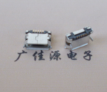西藏Micro USB卷口 B型(无柱）插板脚间距6.4普通端子