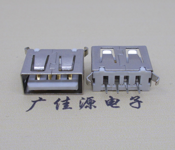 西藏USB 立式 180度 短体10.5弯脚 连接器 插座