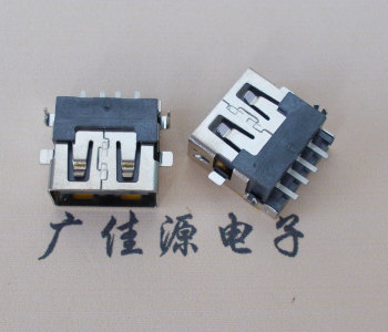 西藏 USB母座 贴片沉板3.5/4.9 直口/卷口铜壳/铁壳