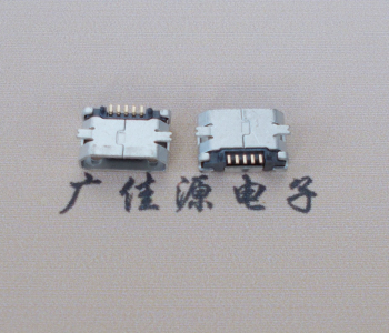 西藏Micro USB平口全贴板 鱼叉脚5.0长带定位柱加焊盘