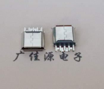 西藏Micro USB母座 防水接口焊线夹板式悬空翻边