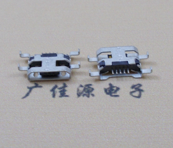 西藏MICRO USB 5PIN接口 沉板1.6MM 四脚插板无导位
