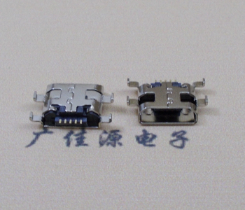 西藏MICRO USB 沉板母座 四脚插 镀雾镍 直边斜口定义