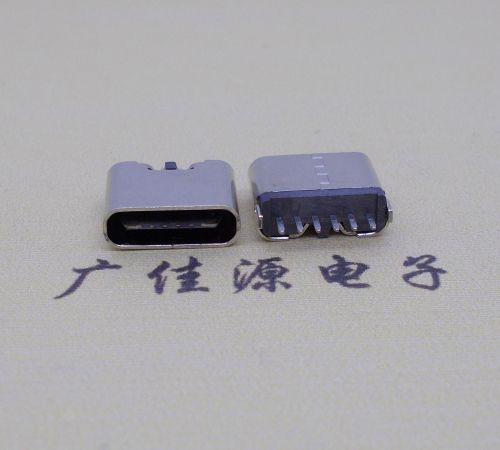 西藏立式插板Type-C6p母座接口H=6.9mm