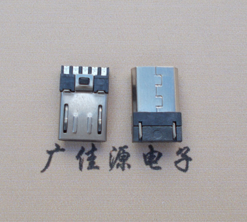 西藏Micro USB 公头焊线短体10.5mm胶芯3.0前五后五