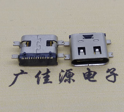 西藏type-c16p母座全贴带弹片连接器