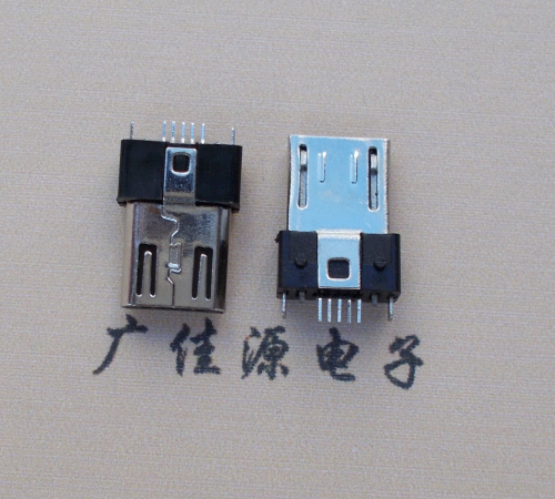 西藏MICRO USB 5P公头B型SMT贴板带柱