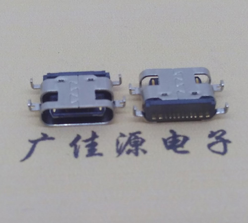西藏卧式type-c16p母座接口 沉板type-c母座连接器