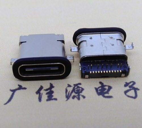 西藏 卧式type-c16p母座前插后贴 type-c接口 type-c连接器