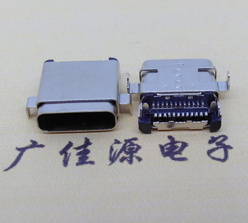 西藏板上型type-c24p母座 卧式type-c母座连接器
