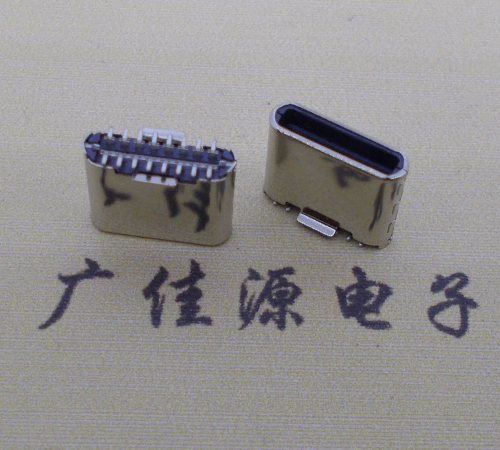 西藏立贴type-c16p公头长7.2mm  直立式贴板type-c公头连接器