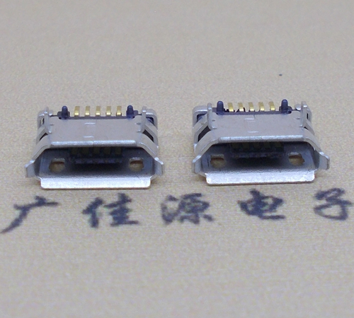 西藏高品质Micro USB 5P B型口母座,5.9间距前插/后贴端SMT